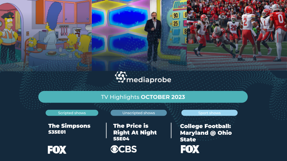Mediaprobe US TV Highligths October 2023